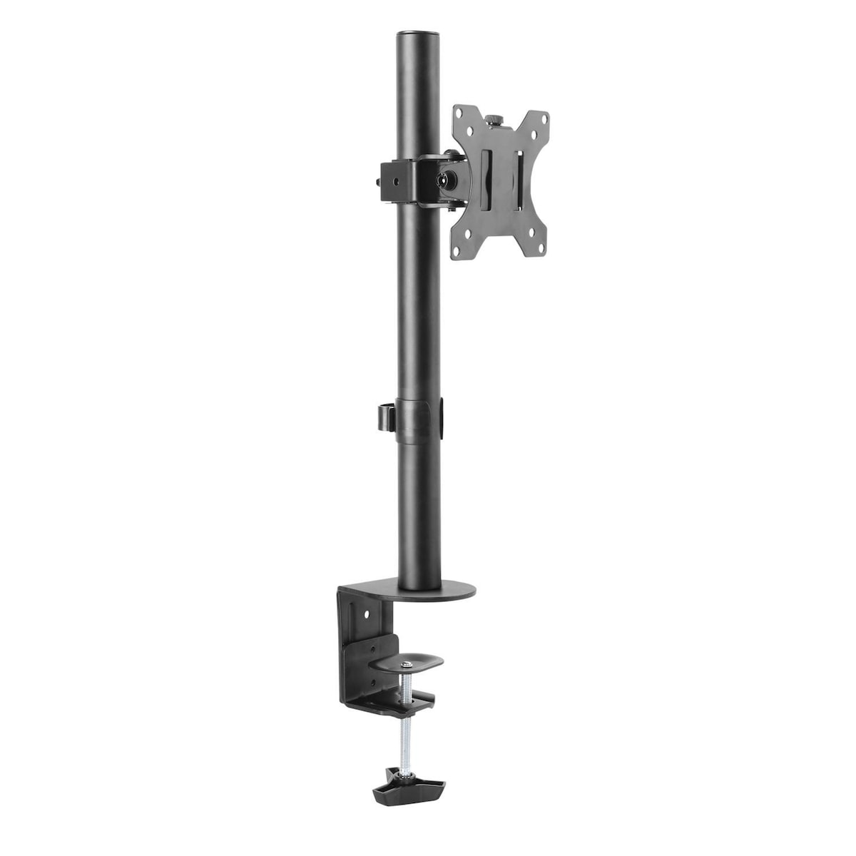NÖRDIC Monitorarm Table Bracket for 1 Monitor 13-32 med Justerbar høyde Rotatbar og vippbar, Stål, Svart, Skjermbrakett VESA 75 og 100