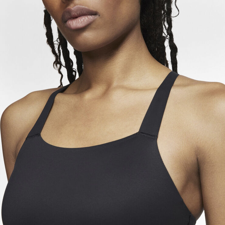 Nike Swoosh Luxe Medium Support Padded Sports Bh Sort