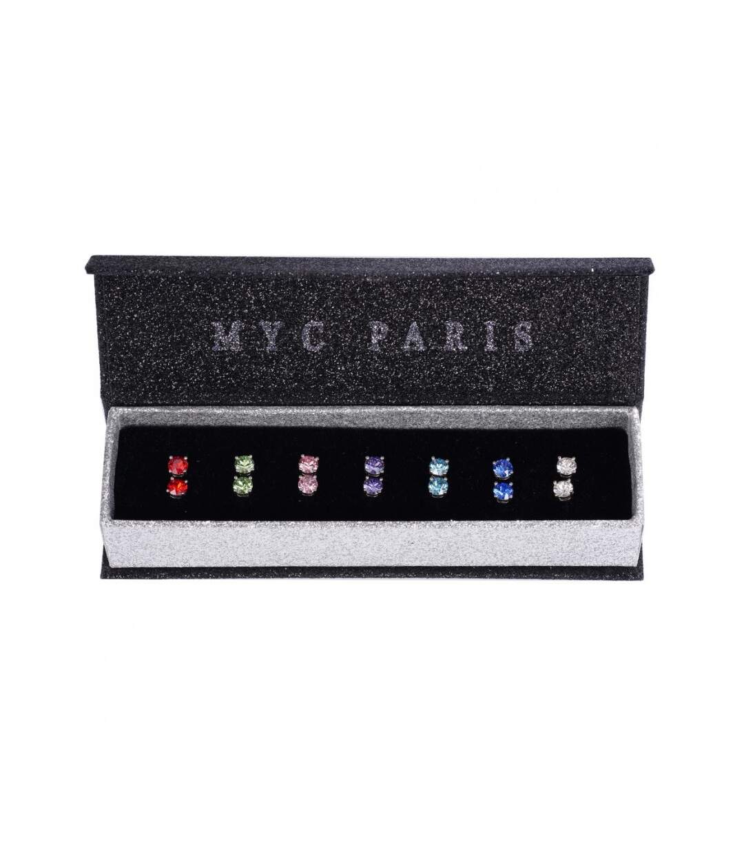 Boucles d'oreilles Coffret 7 Days - Argenté et Multi