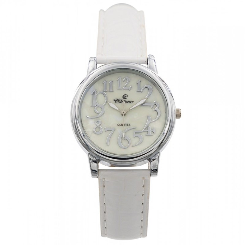 Montre Femme CHTIME bracelet Cuir Blanc