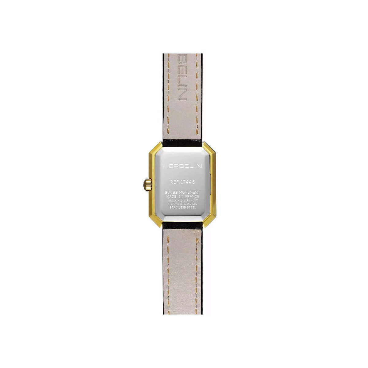 Montre MICHEL HERBELIN Octogône femme bracelet cuir marron