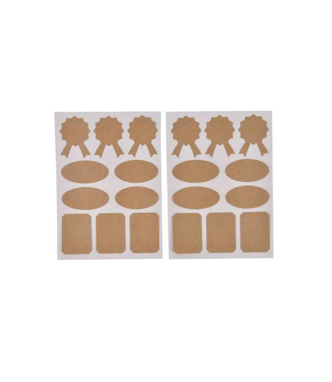 Paris Prix - Lot De 20 Stickers Déco craft 13x18cm Naturel