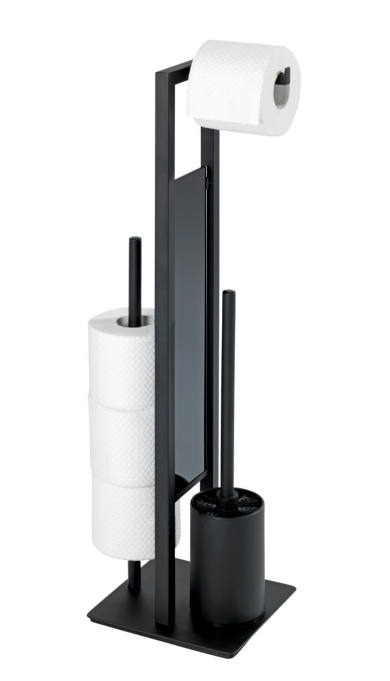 Wenko Stand WC-Garnitur Rivalta schwarz