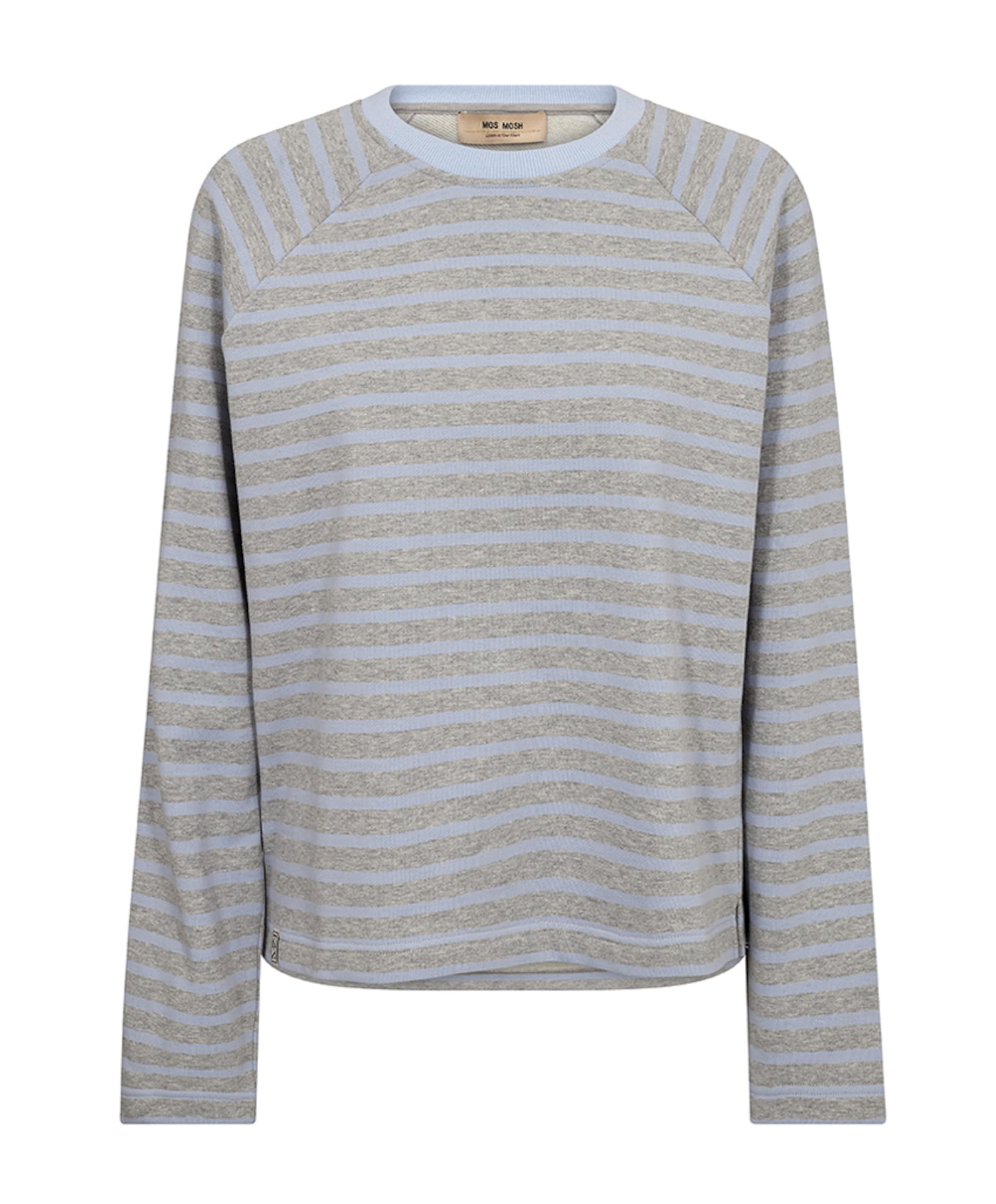Mos Mosh Dames longsleeve MMLidy O-LS Melange Sweatshirt blauw
