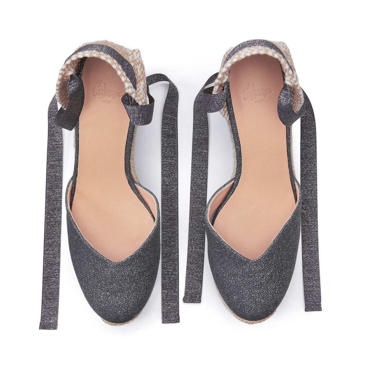 CASTANER<br>Espadrilles de plataforma em tecido iridescente, Chiara
