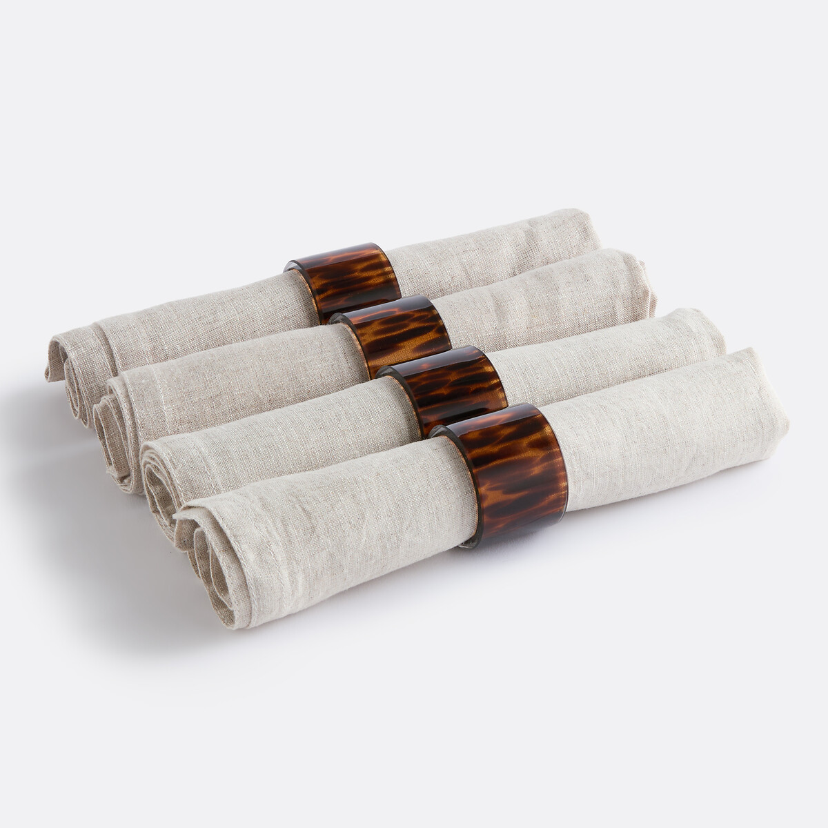 LA REDOUTE INTERIEURS<br>Conjunto de 4 porta-guardanapos de vidro, Fauvita