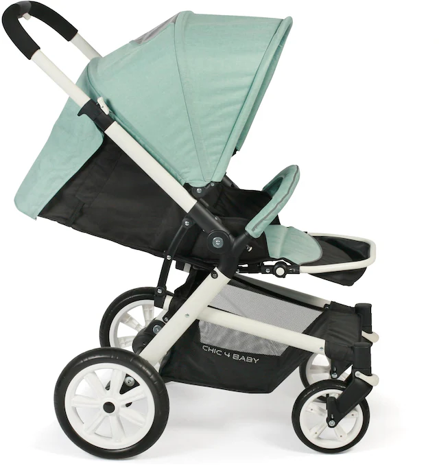 CHIC4BABY Sport-Kinderwagen »Boomer, mint« mit schwenk- und feststellbaren Vorderrädern