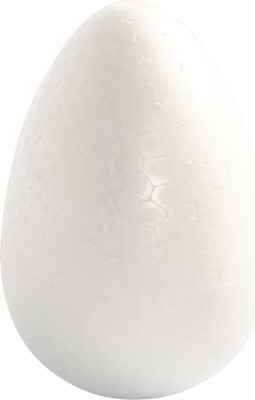 Æg - H 12 CM - Hvid - 5 Stk