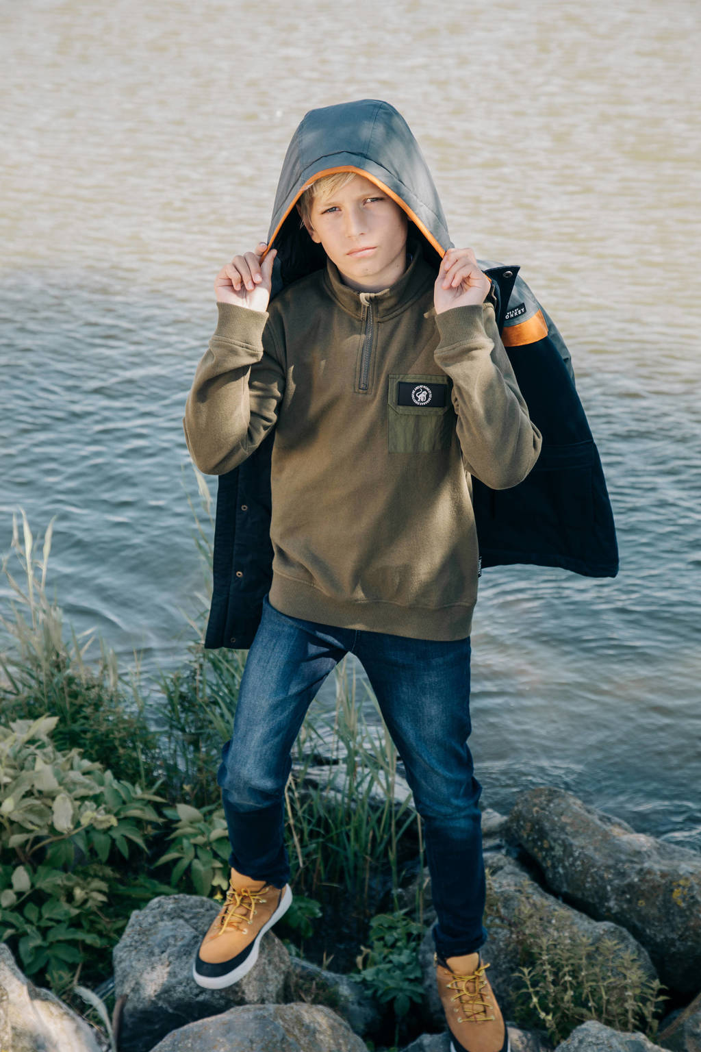 Me & My Monkey sweater Nickolas khaki