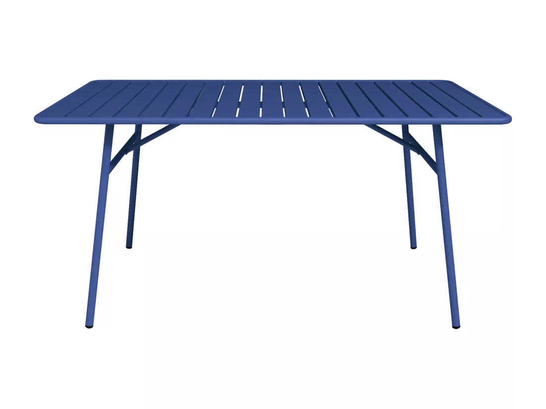 Table de jardin L.160 cm en métal - Bleu nuit - MIRMANDE de MYLIA