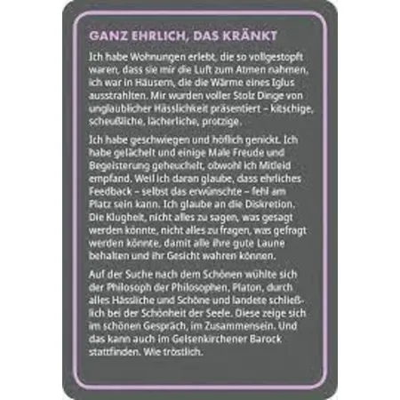 moses. 50 Fragen an Knigge zum Thema Home Sweet Home