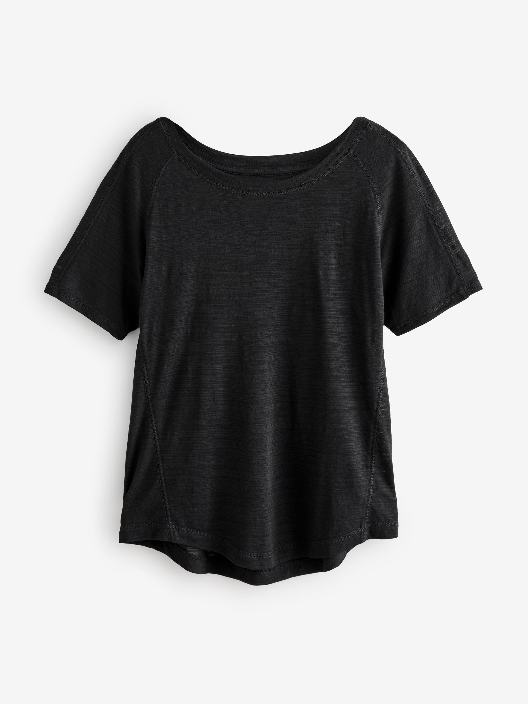 Zwart - Active Lichtgewicht T-shirt met ronde hals en korte mouwen