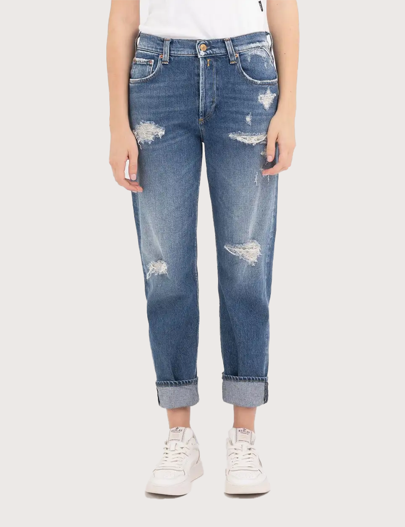 REPLAY JEAN FEMME TAILLE HAUTE BLEU MAIJKE 69R