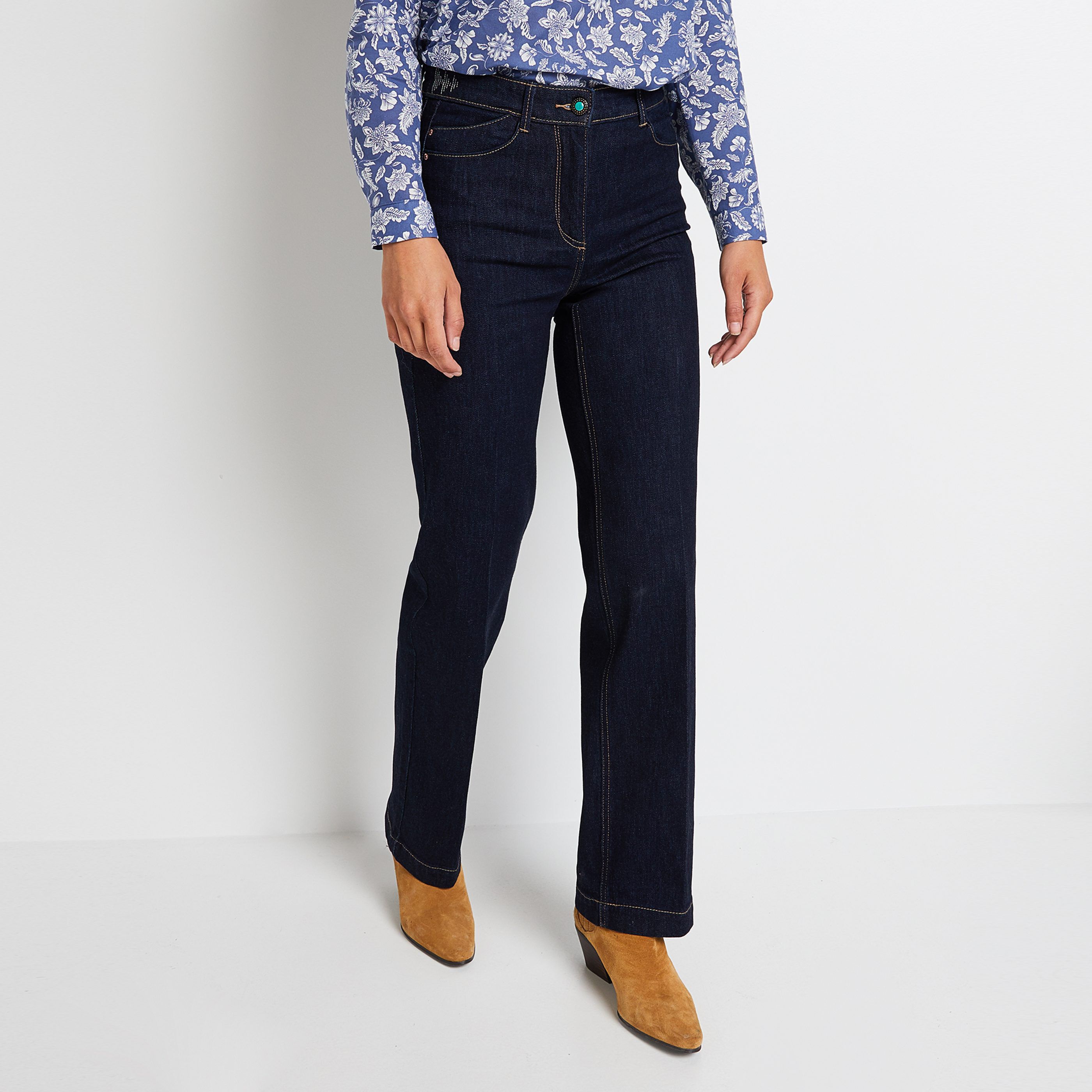 Jean flare taille haute BOHEME femme - BRUT