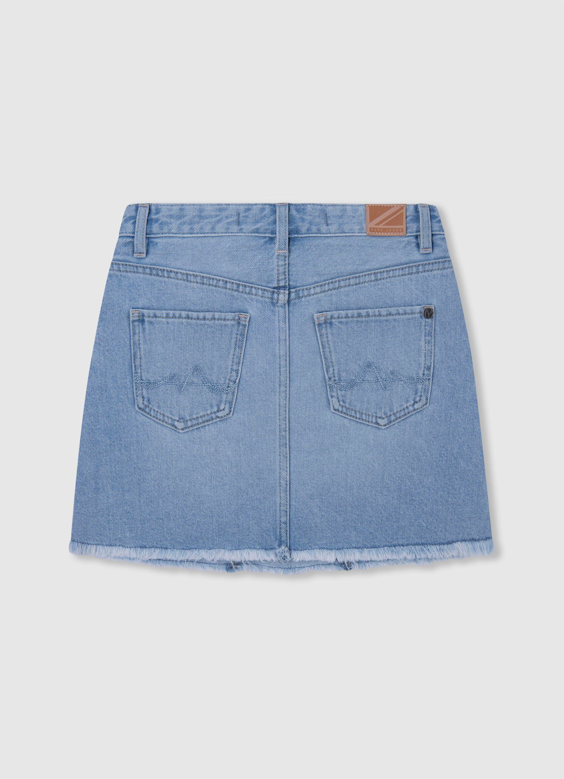 Minissaia jeans de algodão - jeans