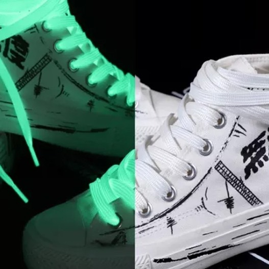 (1 Paar) 120cm Leuchtende Schnürsenkel Fluoreszierende Schuhbändel - Hellblau