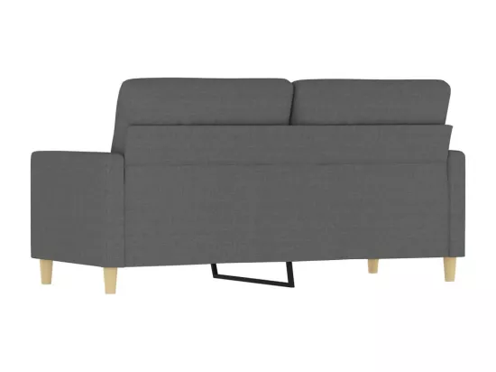 Canapé à 2 places Gris foncé 140 cm Tissu