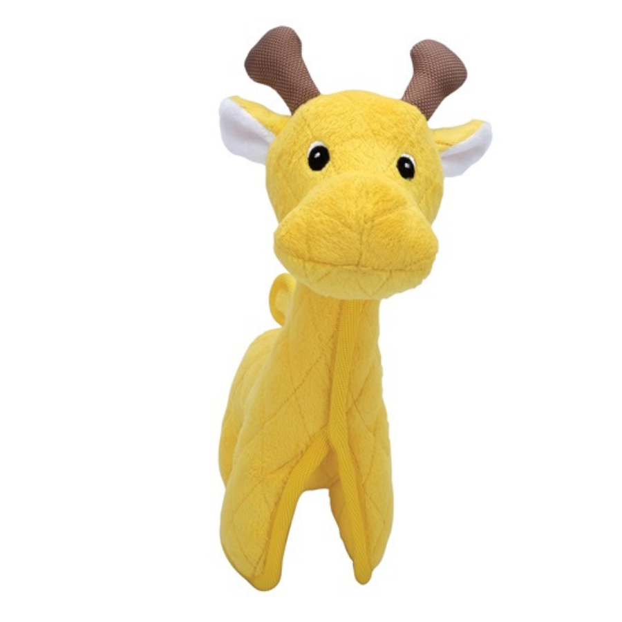 Brinquedo de pelúcia Zeus Safari para cachorro, girafa, amarelo, 24 cm