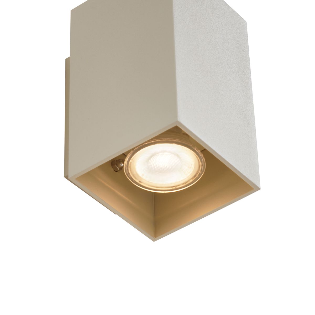 Moderne wandlamp beige GU10 50mm vierkant 2-lichts - Sandy