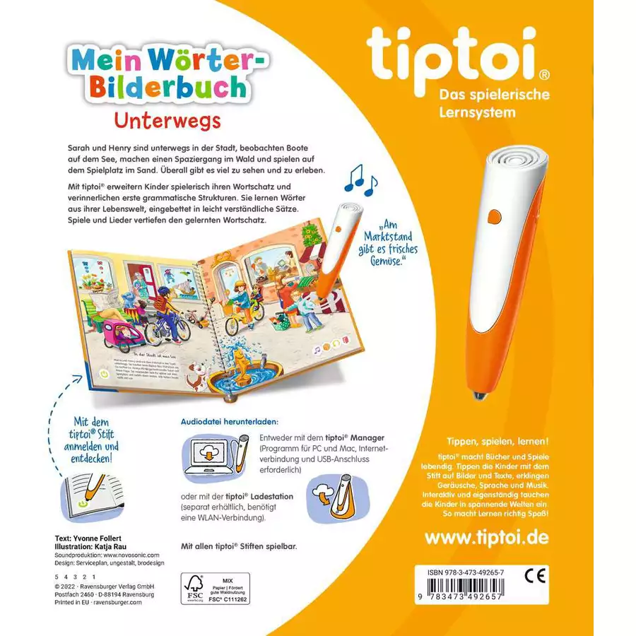 Ravensburger tiptoi® Mein Wörter-Bilderbuch Unterwegs