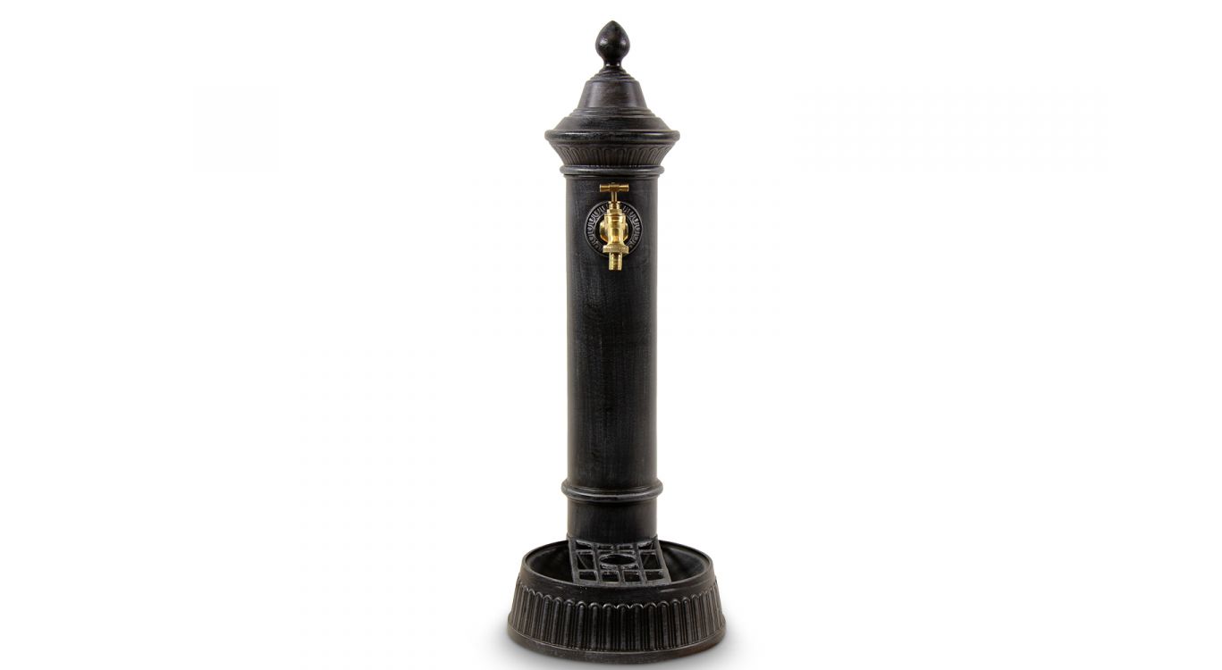 Fontaine de jardin aluminium gris 26x32x72cm