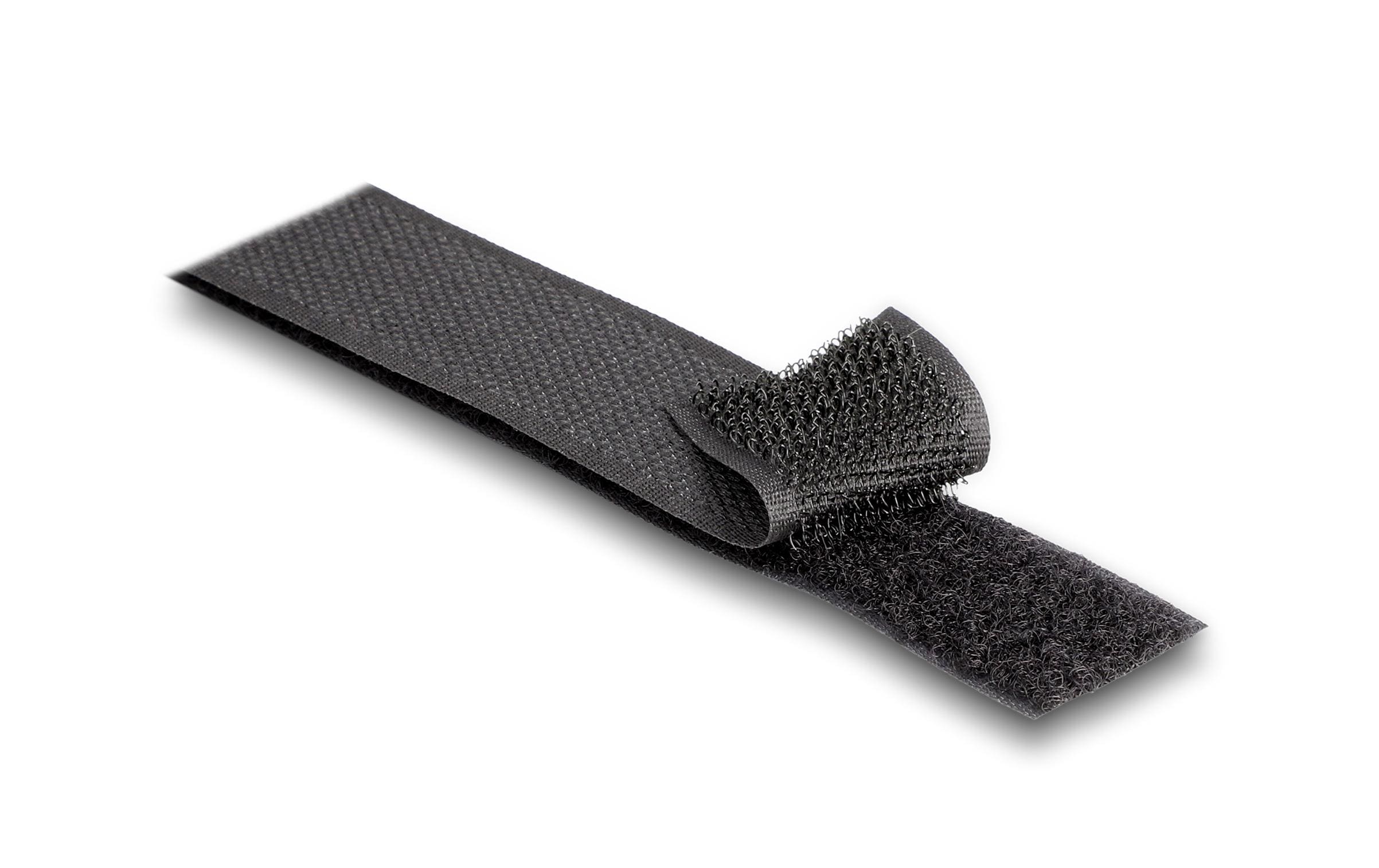 Klettband 15m x 25mm Strapazierfähig SchwarzDelock Strapazierfähiges Klettband mit Haft- und Flauschband L 15 m x B 25 mm schwarz