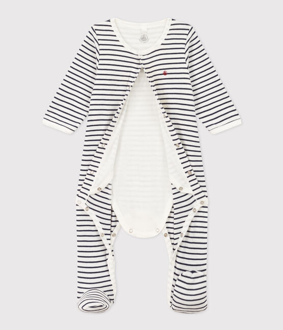 Bodyjama à rayures en coton