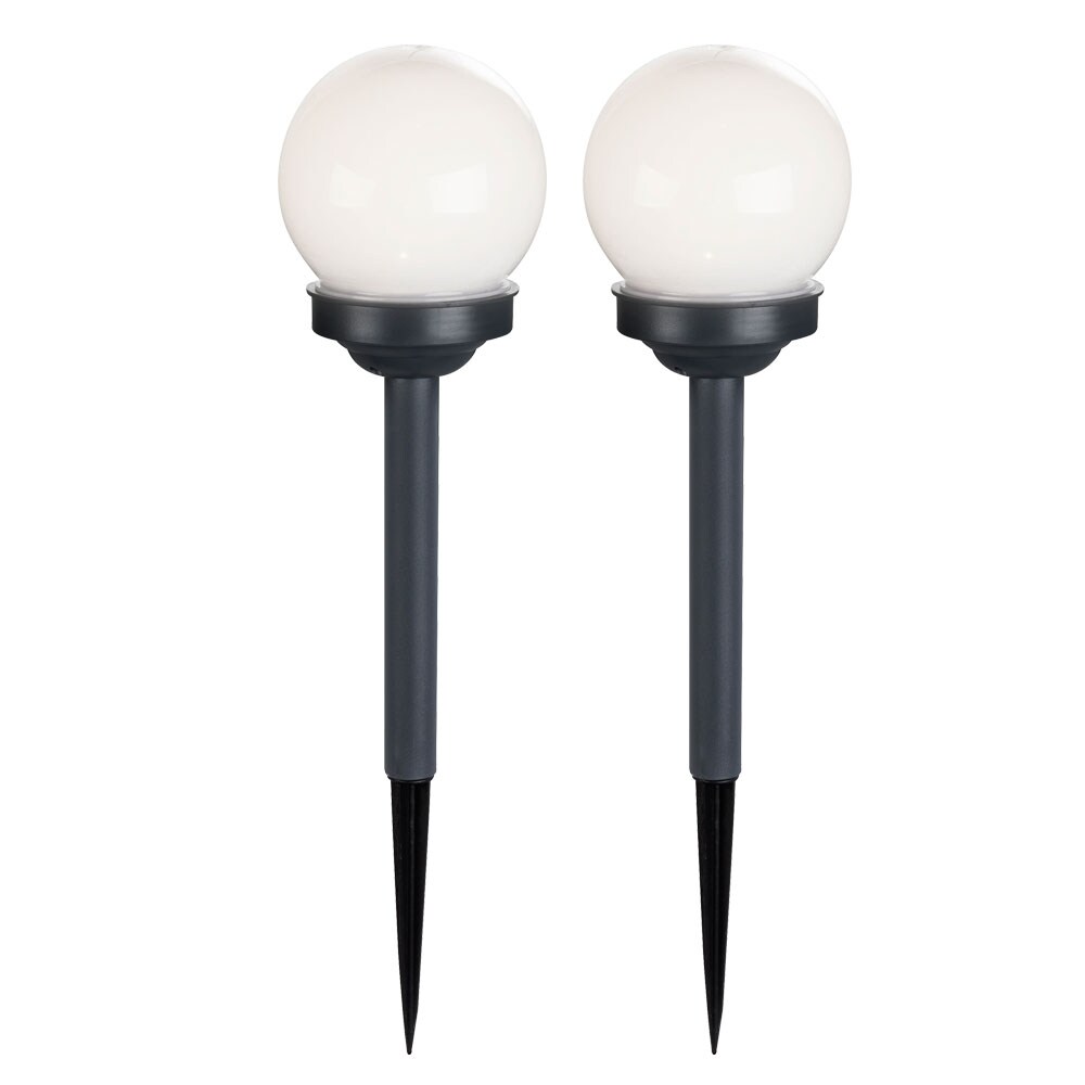 2er Set LED Solar Kugel Steckleuchten für Ihren Außenbereich