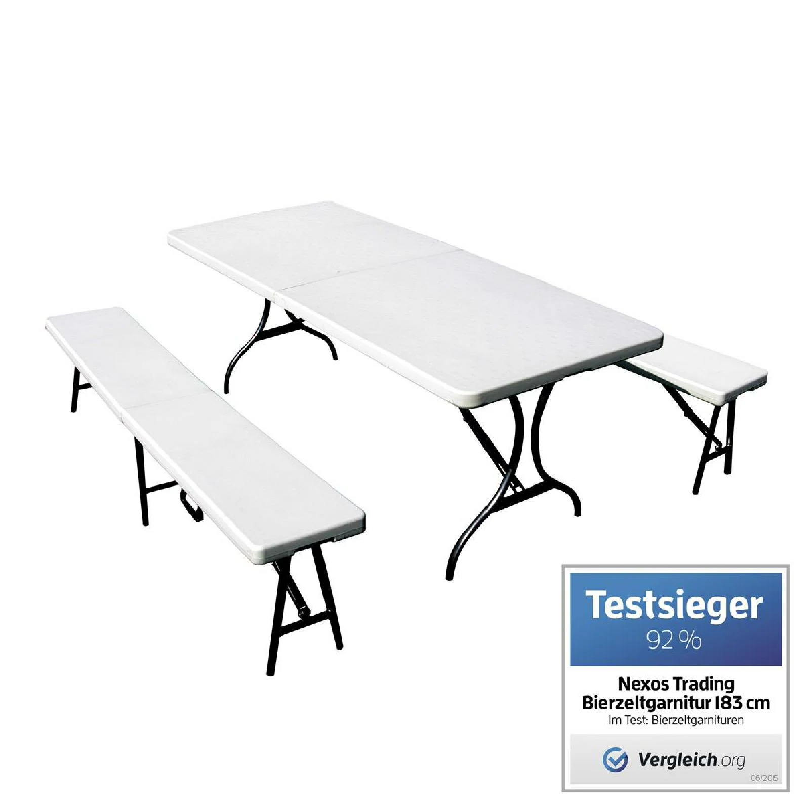 VCM Klapptisch Campingtisch 180 cm Partytisch Catering Gartentisch