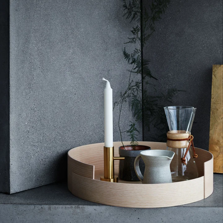 Fritz Hansen - Kerzenständer, H 13 cm / Ø 4 cm, Edelstahl