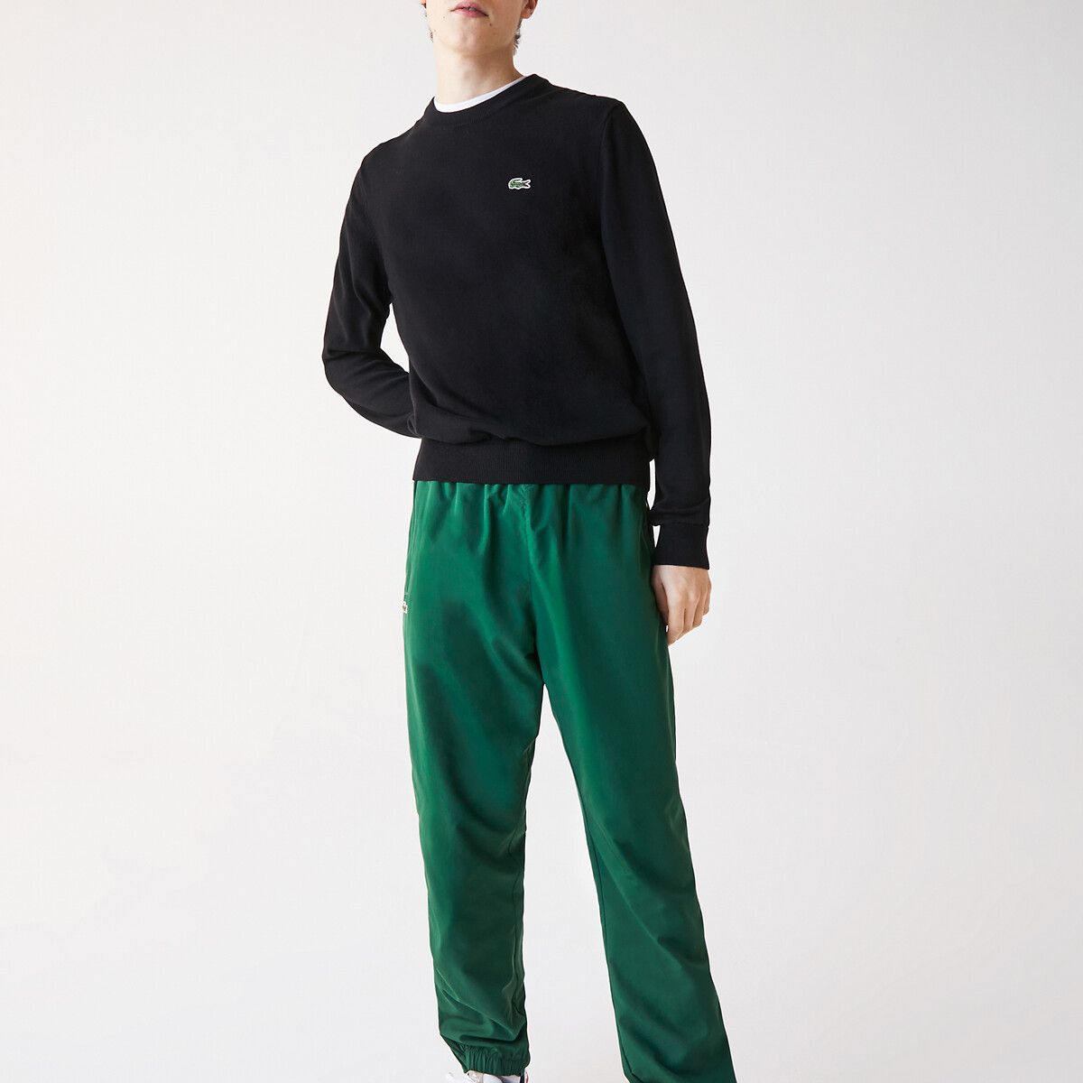 LACOSTE<br>Suéter de gola redonda em algodão orgânico