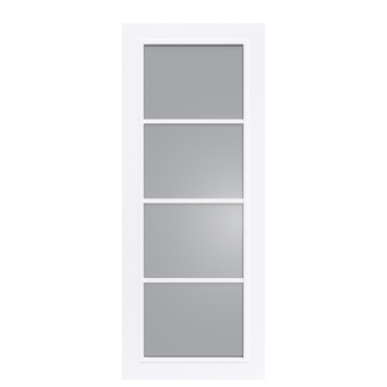 Arne & Bodil binnendeur ABD524 rook glas - extra wit afgelakt - glaslat extra wit