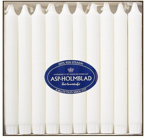 Asp-Holmblad Crowntop Dinerkaarsen Wit