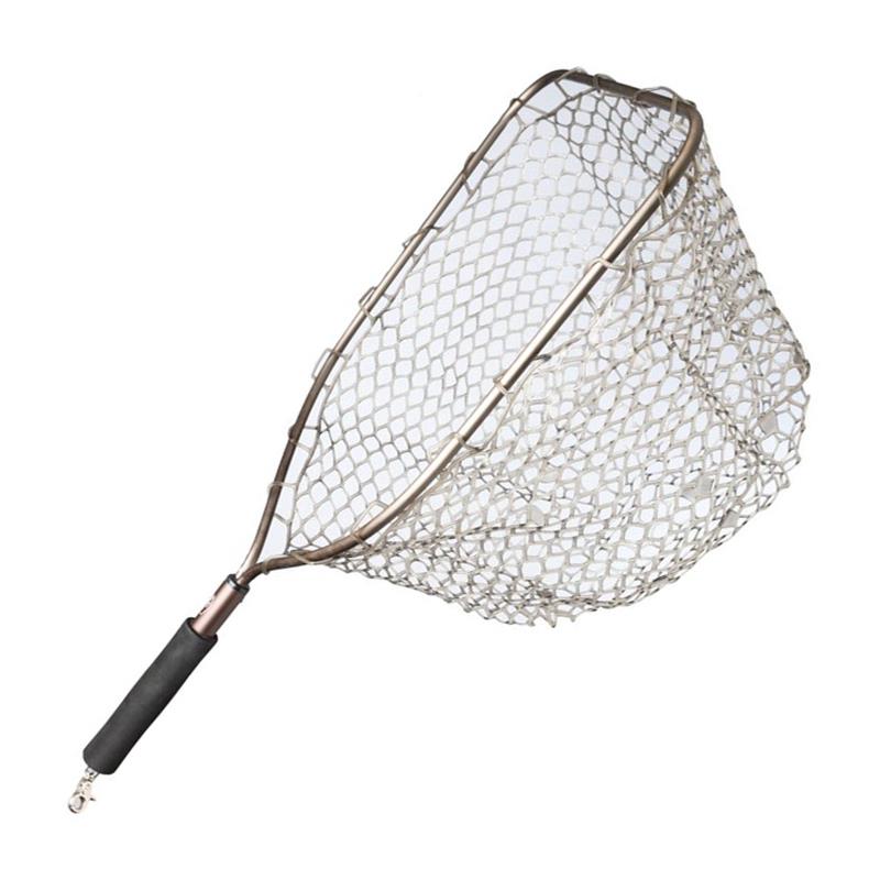 Épuisette Raquette Adamsbuilt Alu Trout Net Rubber 19