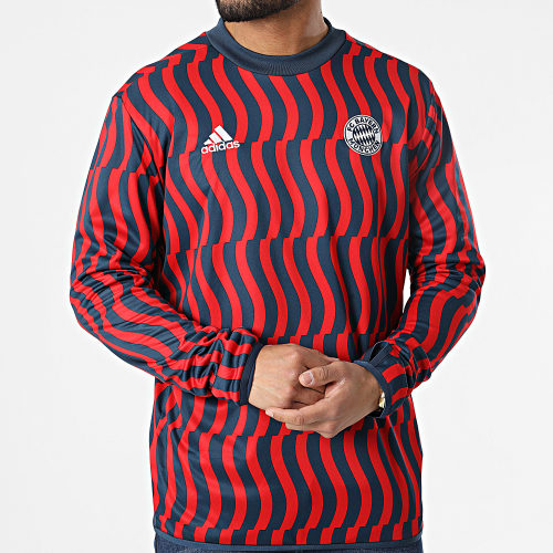 Sweat Crewneck FC Bayern 21 HA2650 Rouge Bleu Marine