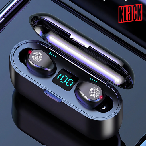 Auriculares Bluetooth True Wireless Klack Kf9 In Ear Com Microfone