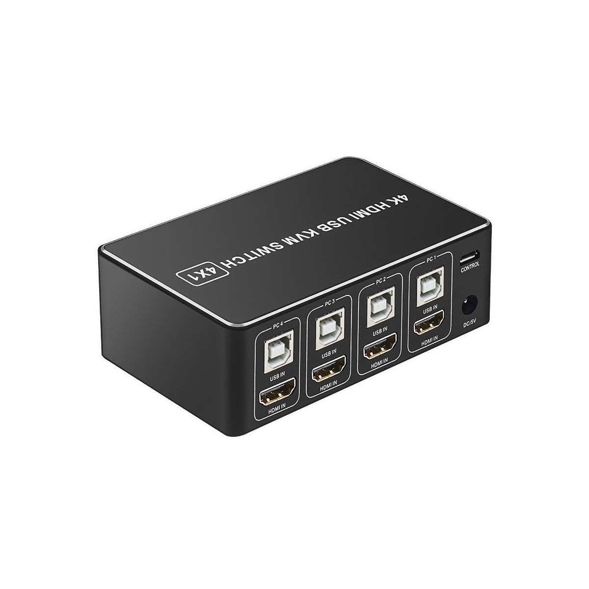 NÖRDIC KVM Switch 4 PC til 1 HDMI 4K 60Hz og 4xUSB HDCP 2.2