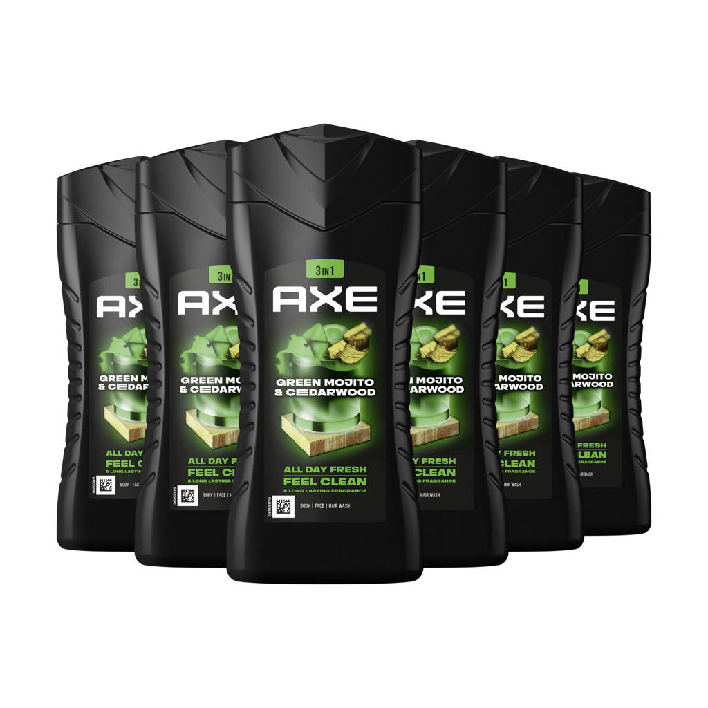 helemaal. goedWild Green Mojito & Cedarwood 3-in-1 douchegel - 6 x 250 ml