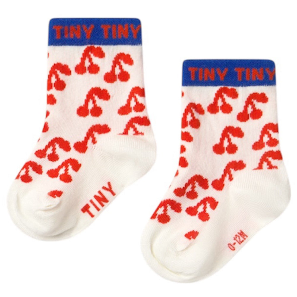 Køb TinyCottons Off-White Cherries Medium Strømper