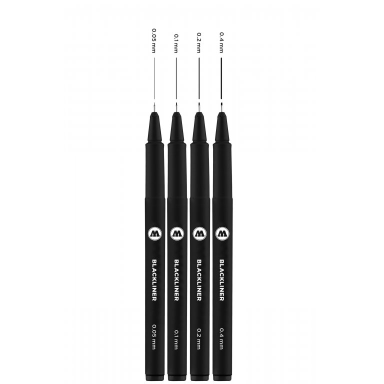 Molotow Blackliner Permanent, 4er-Set