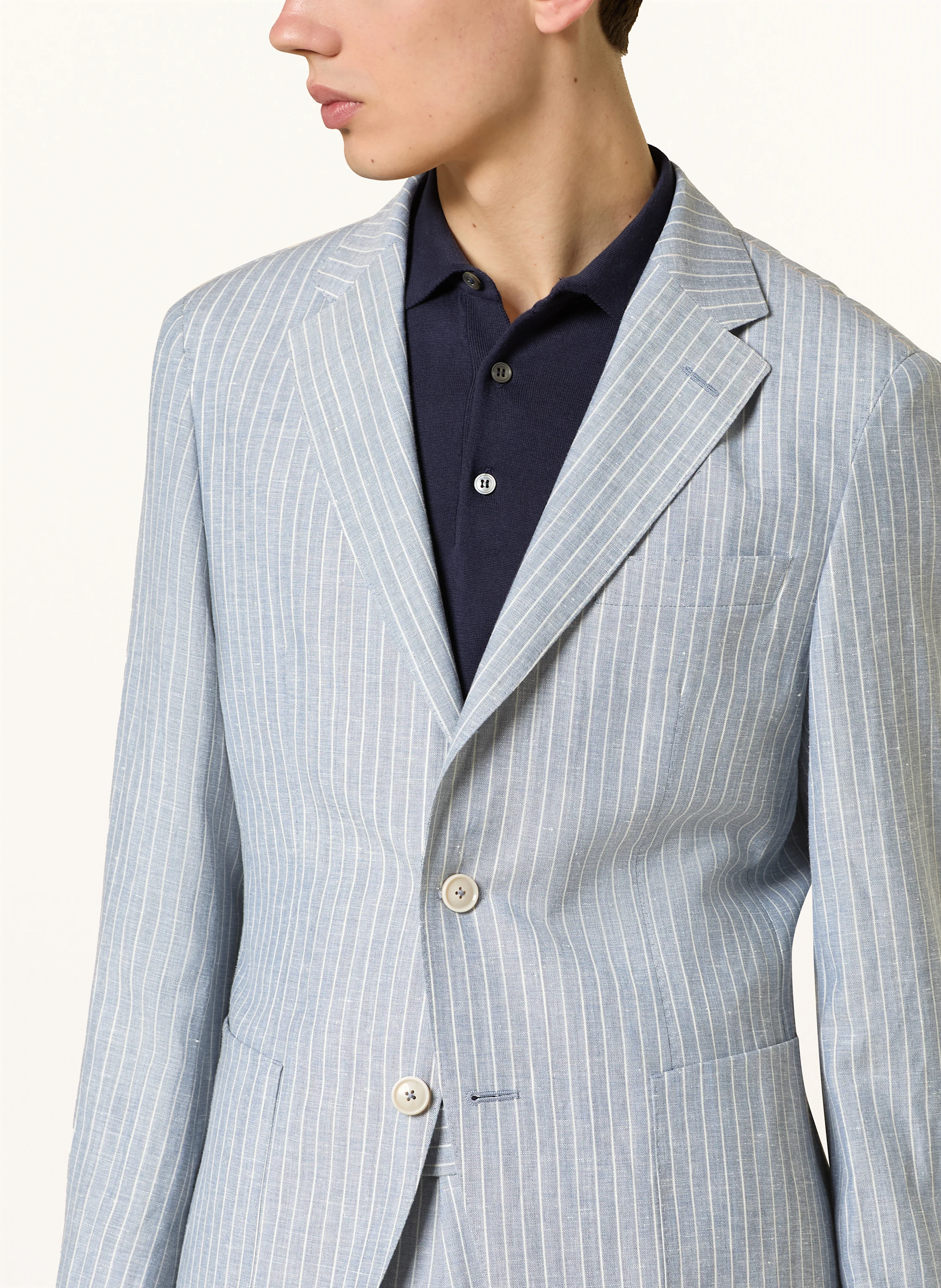 BOSS Anzugsakko HESTON Slim Fit mit Leinen