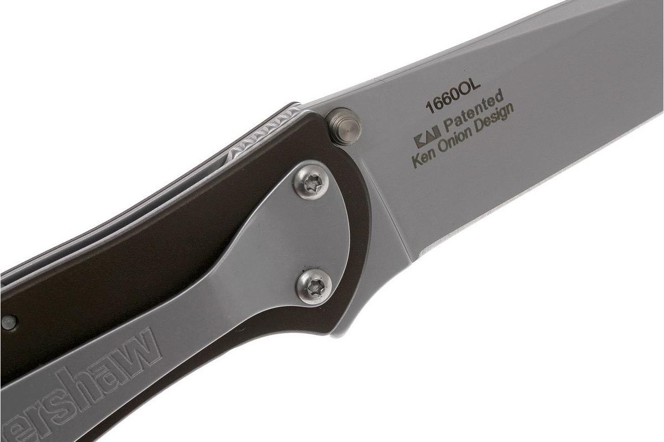 Kershaw Leek 1660OL plain edge, groen