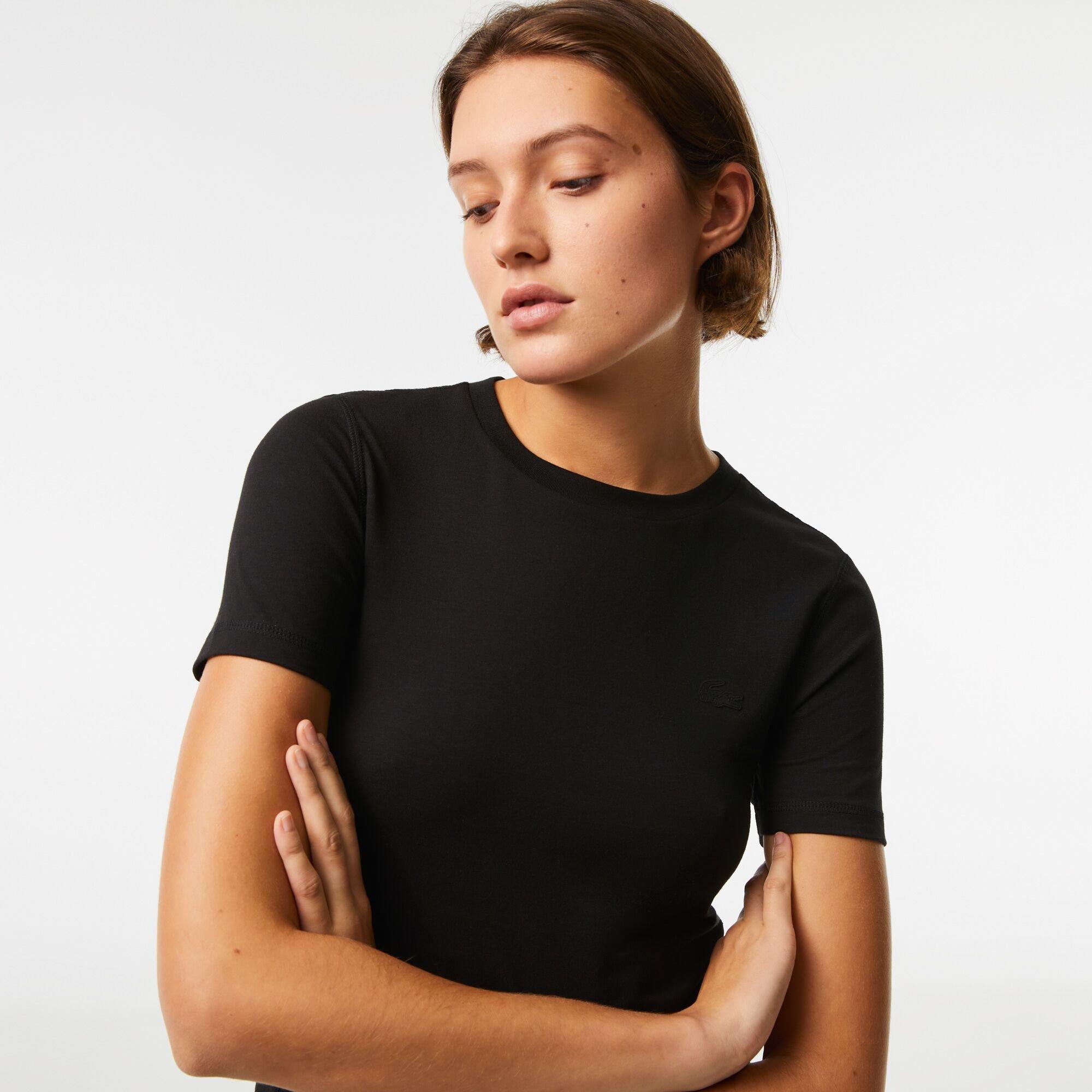Lacoste Crew Neck Cotton Blend T Shirt