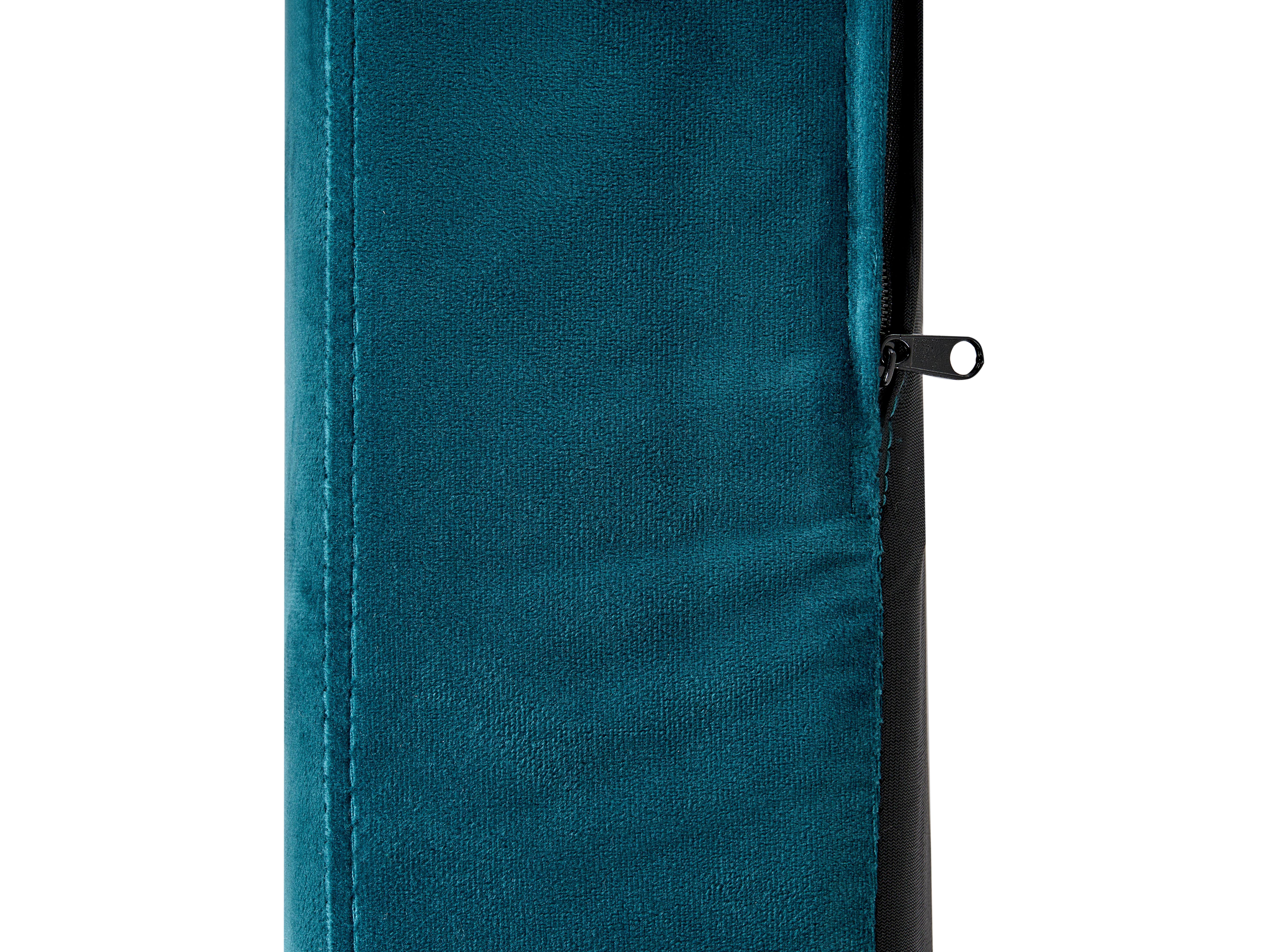 Bank 3-zits SKIEN Fluweel Groenblauw