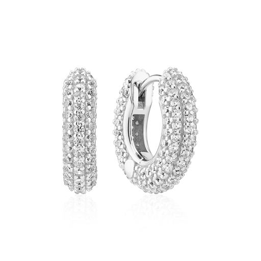 Sif Jakobs Jewellery Carrara Piccolo Øreringe, Silver/White