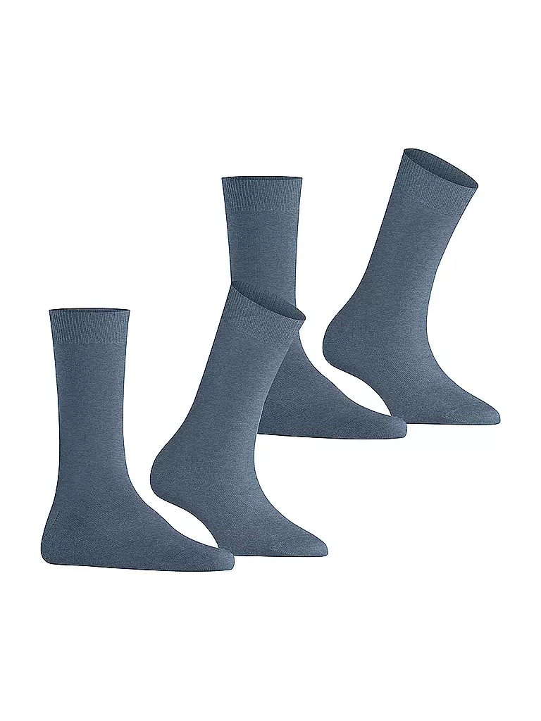 BURLINGTON Damen Socken EVERYDAY 2-er Pkg. 36-41 light denim blau