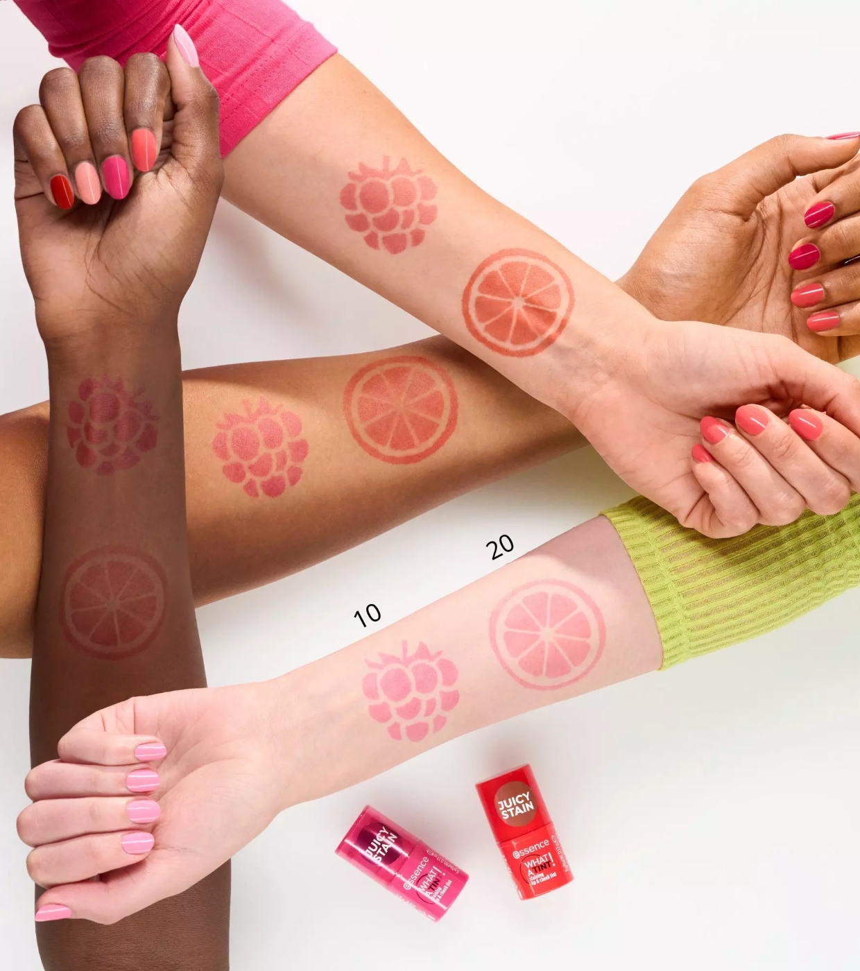 essence - Batom em bastão para lábios e bochechas What a Tint! - 10: Raspberry Vibes
