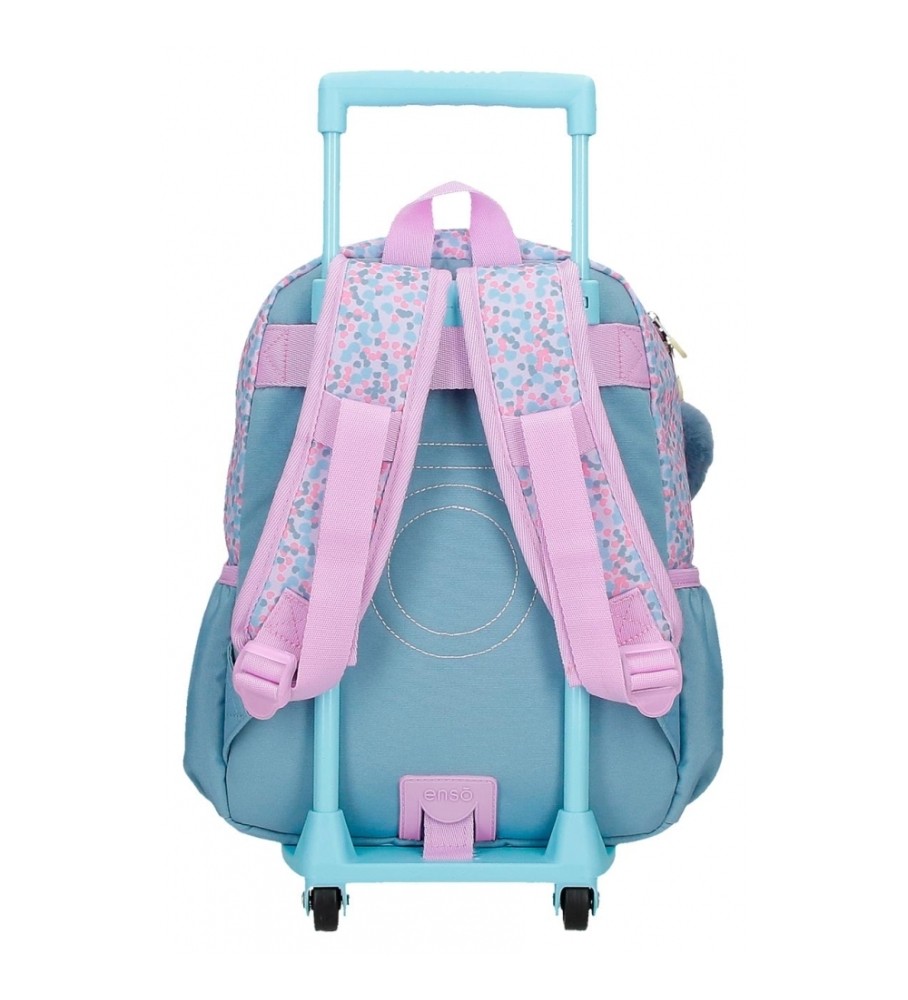 Mochila com Carrinho Joumma Bags Enso Cute Girl, Lilás - 25x32x12cm -