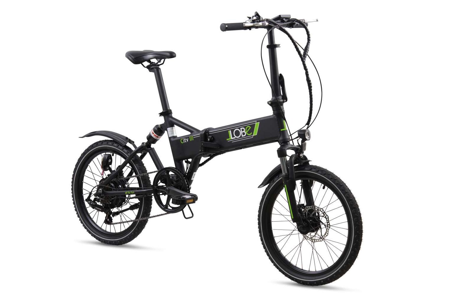 LLobe City III Falt-E-Bike 20 Zoll 10,4 Ah schwarz