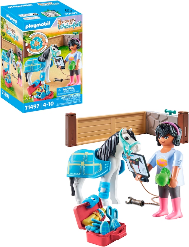 Playmobil® Konstruktions-Spielset »Pferde-Therapeutin (71497), Horses of Waterfall« Made in Europe